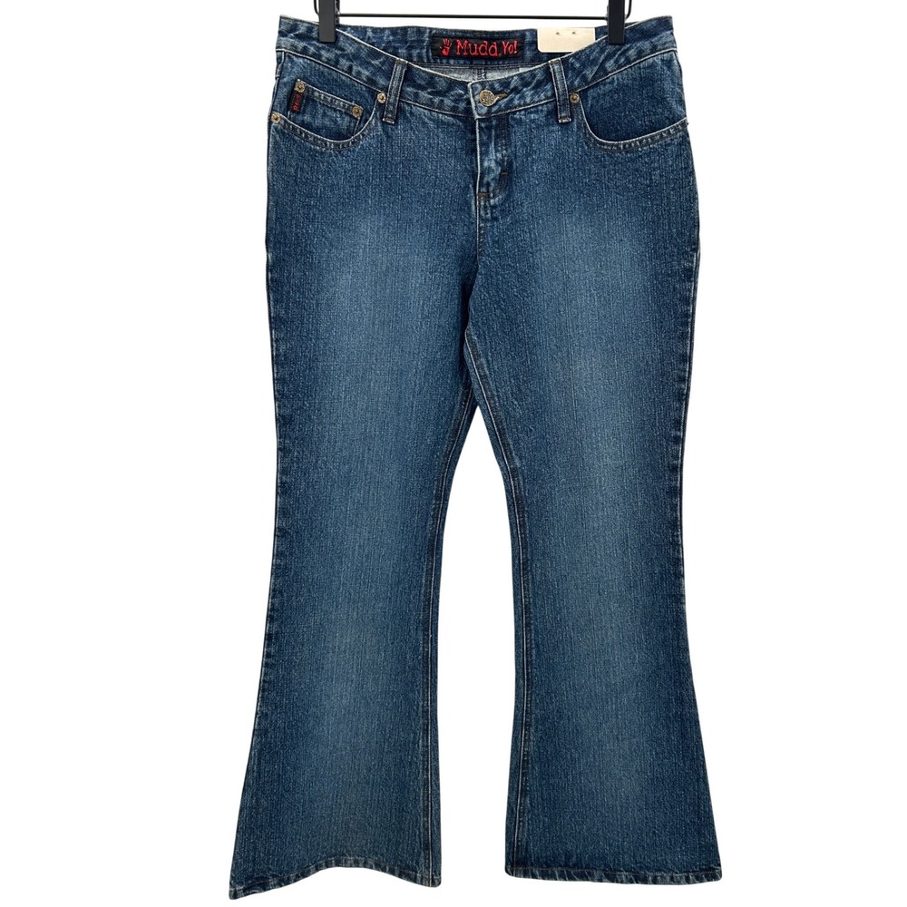 NWT Mudd Y2K DeadstockYo Flared Bootcut‎ Jeans Medium Wash Denim Size  11